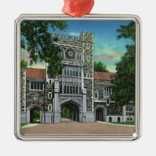 Exterior View of Taylor Hall, Vassar College Metal Ornament