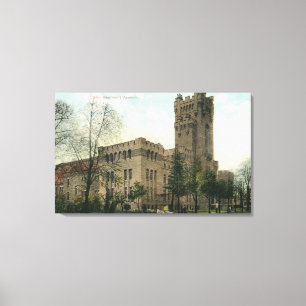 Exterior View of the 54th Regiment Armory Canvas Print