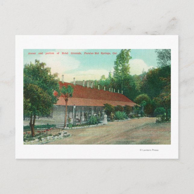 Exterior View of the Annex and the Hotel Grounds Postcard (Front)