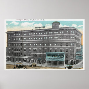 Exterior View of the Arlington Hotel Poster