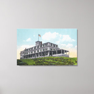 Exterior View of the Bald Head Cliff Hotel Canvas Print
