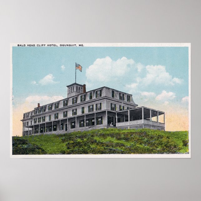 Exterior View of the Bald Head Cliff Hotel Poster (Front)