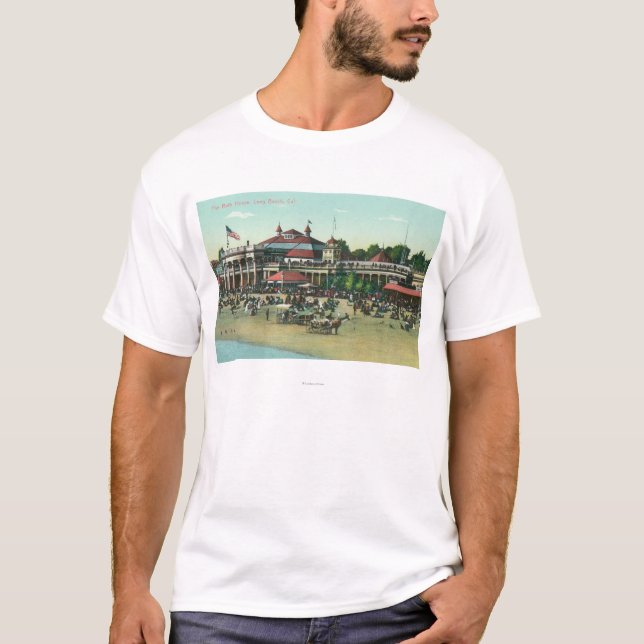 Exterior View of the Bath HouseLong Beach, CA T-Shirt (Front)