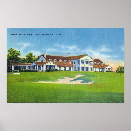 Exterior View of the Brooklawn Country Club Poster