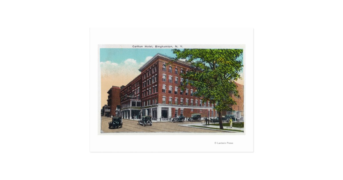 Exterior View of the Carlton Hotel Postcard | Zazzle.com