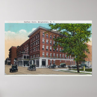 Exterior View of the Carlton Hotel Poster