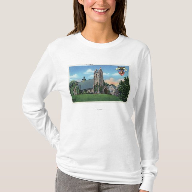 Exterior View of the Catholic Chapel T-Shirt (Front)