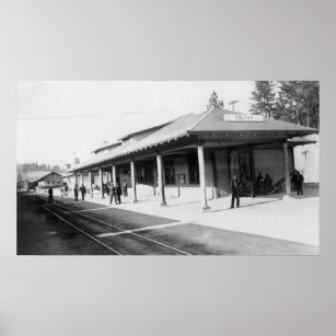 Exterior View of the Colfax Train Station Poster