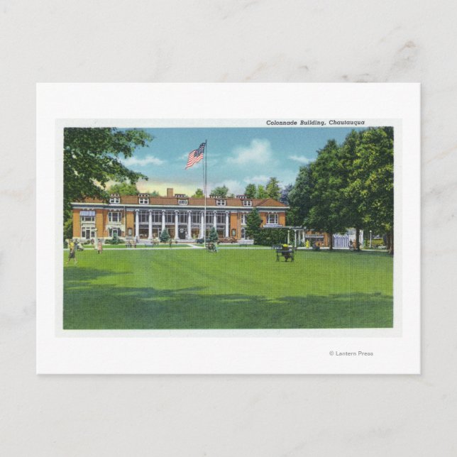 Exterior View of the Colonnade Building Postcard (Front)
