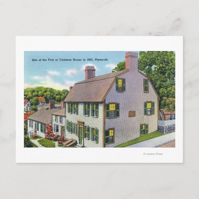 Exterior View of the Common House Postcard (Front)