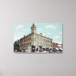 Exterior View of the Geiser Grand Hotel Canvas Print