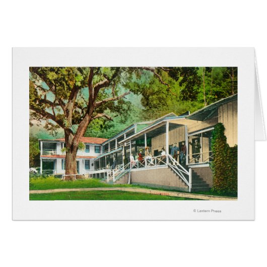 Exterior View of the Geysers Hotel, Guests Posin (Front Horizontal)