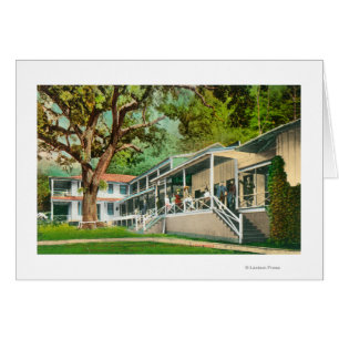 Exterior View of the Geysers Hotel, Guests Posin Cards