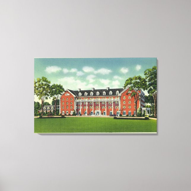 Exterior View of the Gideon Putnam Hotel Canvas Print (Front)