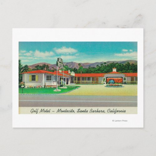 Exterior View of the Golf Motel Montecito Postcard