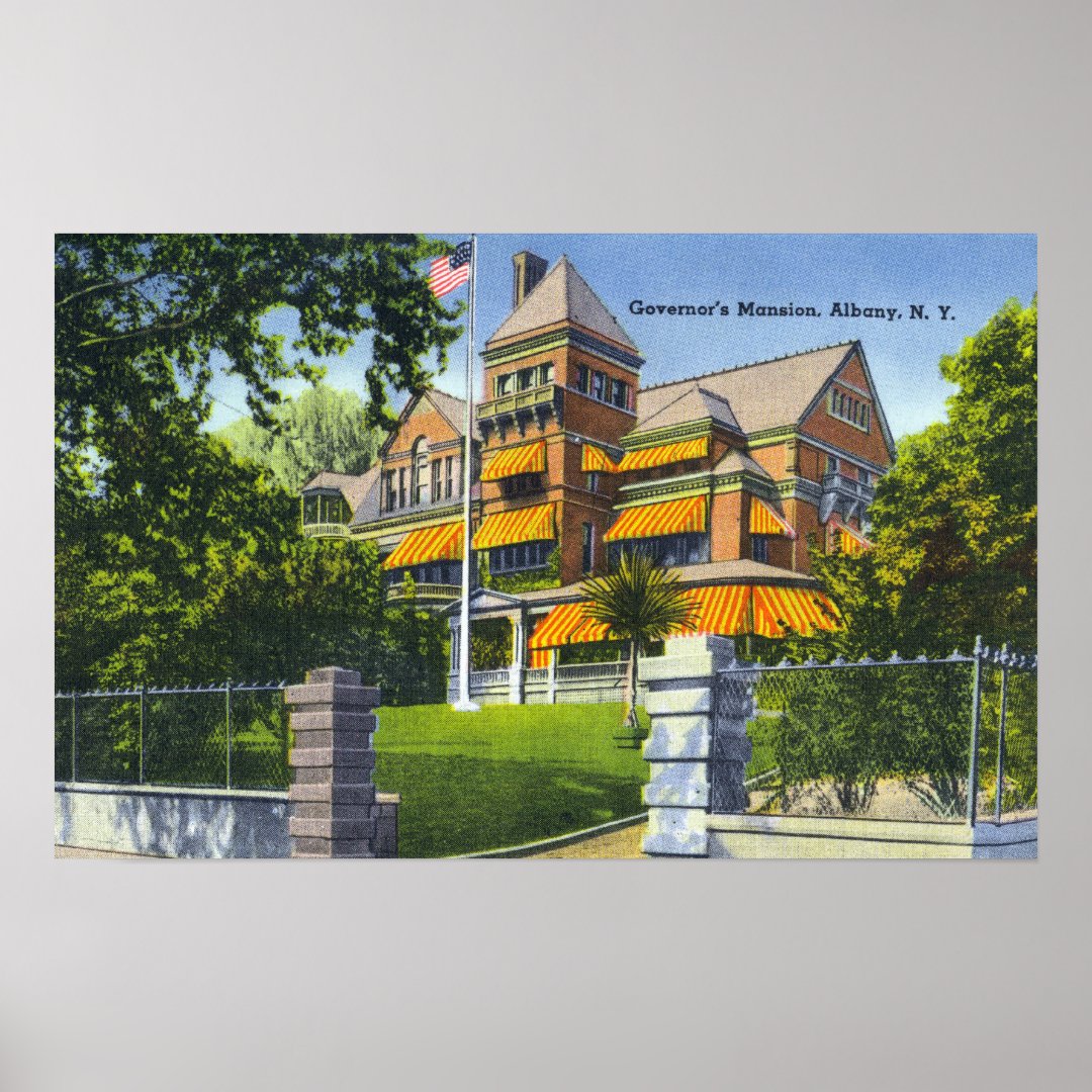 Exterior View of the Governor's Mansion Poster | Zazzle