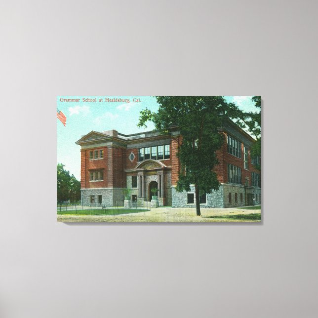 Exterior View of the Grammar School 2 Canvas Print (Front)