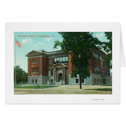 Exterior View of the Grammar School 3 Cards (Front Horizontal)
