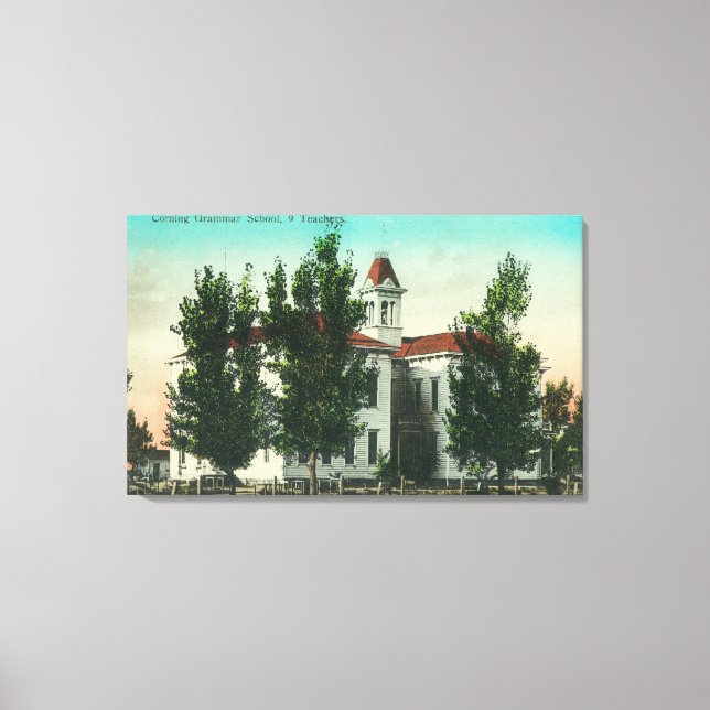Exterior View of the Grammar SchoolCorning, CA Canvas Print (Front)