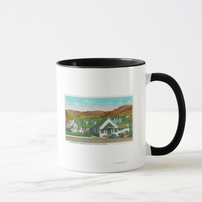 Exterior View of the Green Hut Caf� Mug (Right)