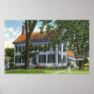 Exterior View of the Harriet Beecher Stowe House Poster
