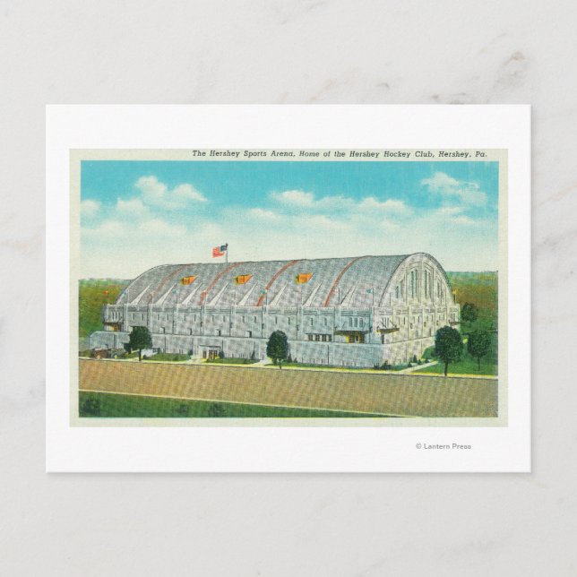 Exterior View of the Hershey Sports Area Postcard (Front)