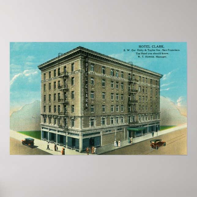 Exterior View of the Hotel Clark Poster (Front)