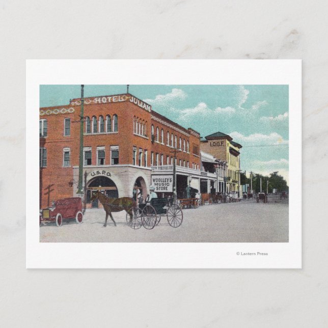 Exterior View of the Hotel JulianWoodland, CA Postcard (Front)
