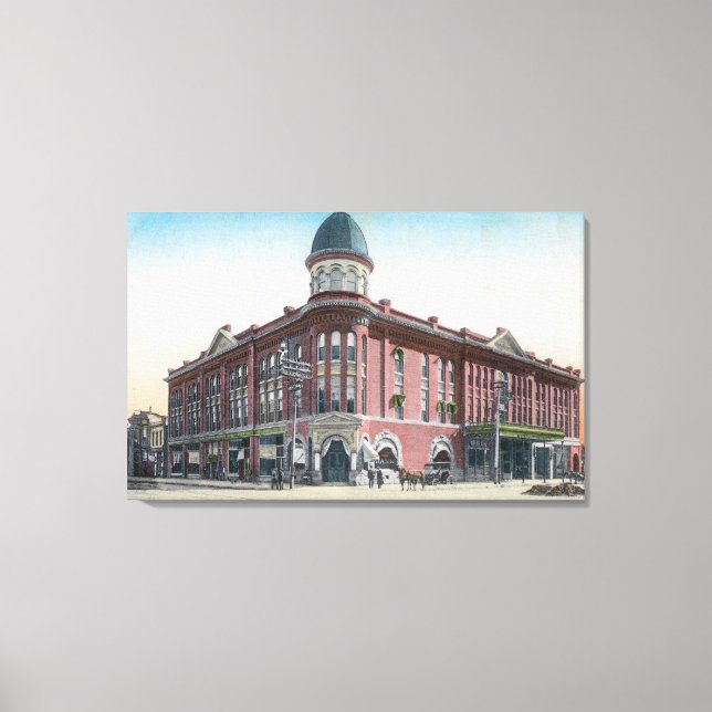 Exterior View of the Hotel Stewart Canvas Print (Front)