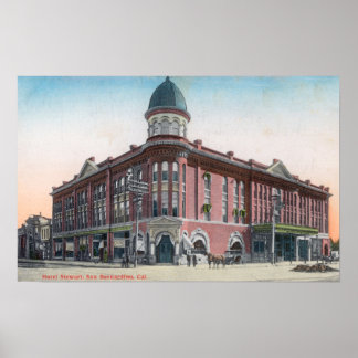 Exterior View of the Hotel Stewart Poster