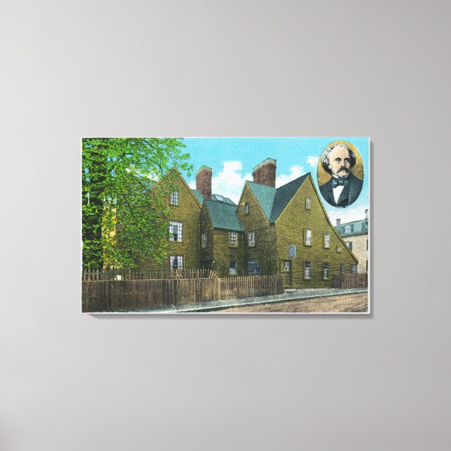 Exterior View of the House of Seven Gables # 2 Canvas Print (Front)