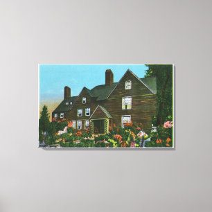 Exterior View of the House of Seven Gables Canvas Print