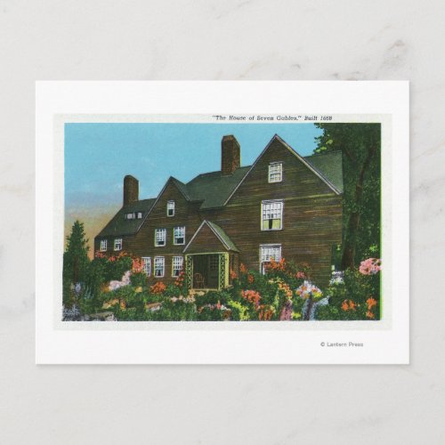 Exterior View of the House of Seven Gables Postcard