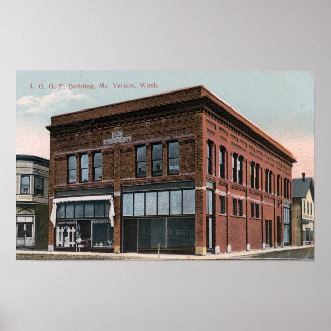 Exterior View of the IOOF Building Poster (Front)