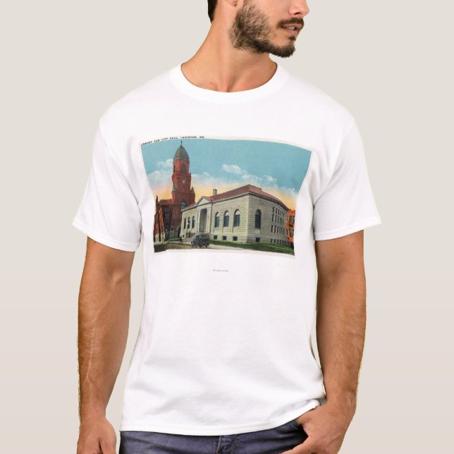 Exterior View of the Library and City Hall T-Shirt (Front)
