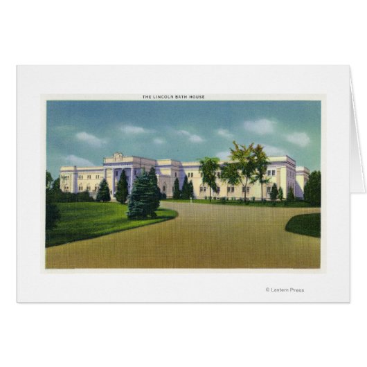 Exterior View of the Lincoln Bath House Cards (Front Horizontal)