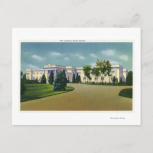 Exterior View of the Lincoln Bath House Postcard