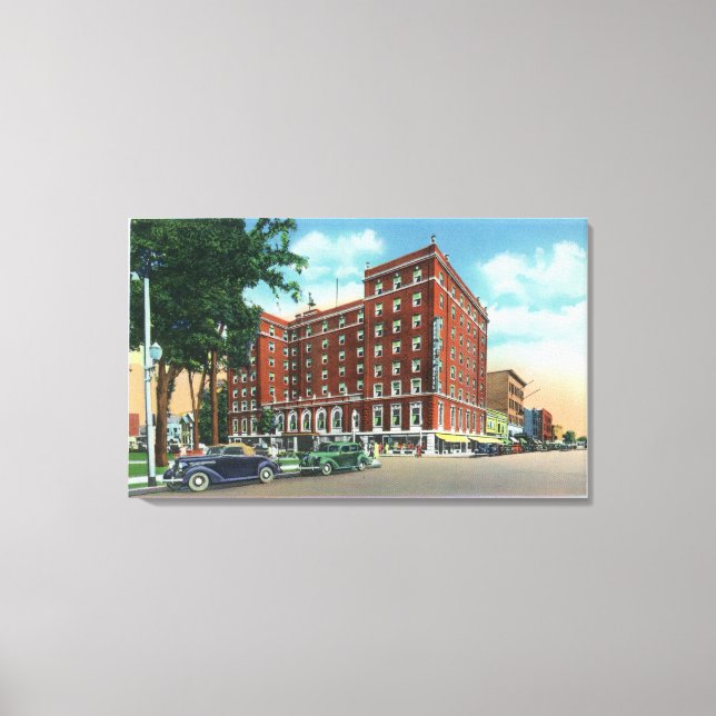 Exterior View of the Mark Twain Hotel Canvas Print (Front)