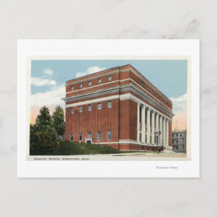 Exterior View of the Masonic Temple 2 Postcard