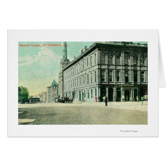Exterior View of the Masonic Temple Cards (Front Horizontal)