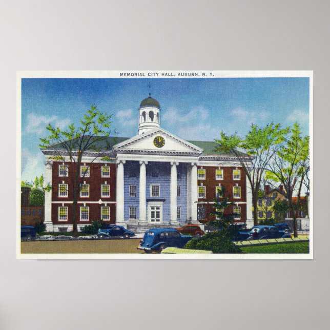 Exterior View of the Memorial City Hall Poster (Front)