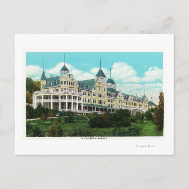 Exterior View of the Mount Pleasant Hotel Postcard (Front)