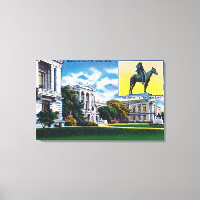 Exterior View of the Museum of Fine Arts Canvas Print (Front)