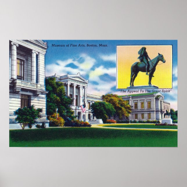 Exterior View of the Museum of Fine Arts Poster (Front)