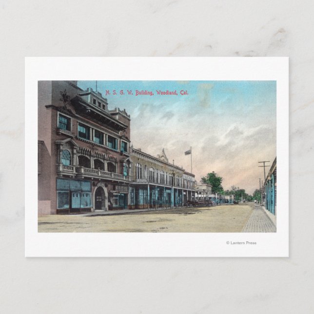 Exterior View of the NSGW BuildingWoodland, CA Postcard (Front)