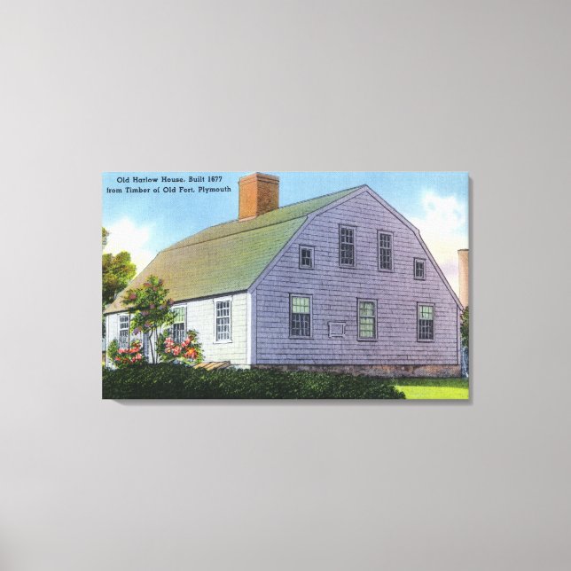 Exterior View of the Old Harlow House Canvas Print (Front)