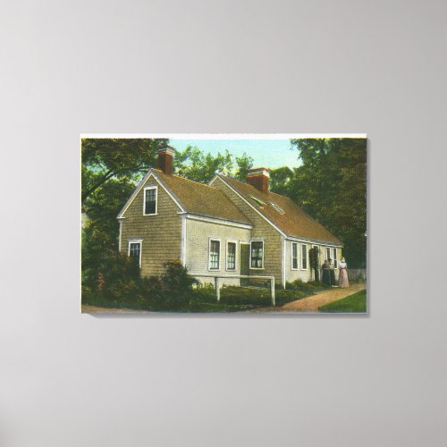 Exterior View of the Oldest House in Town  2 Canvas Print