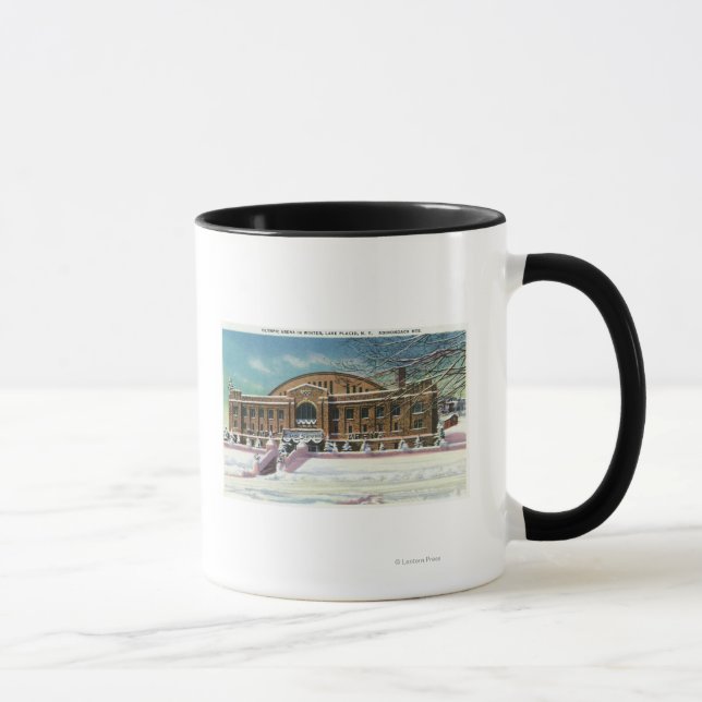 Exterior View of the Olympic Arena in Winter Mug (Right)