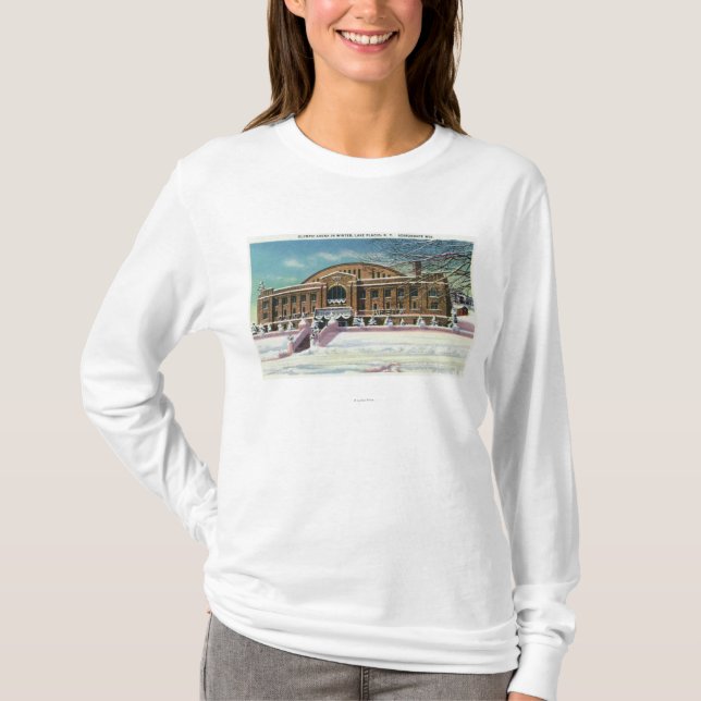 Exterior View of the Olympic Arena in Winter T-Shirt (Front)