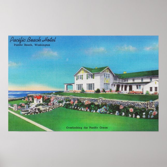 Exterior View of the Pacific Beach Hotel Poster (Front)